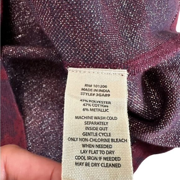 Soft Surroundings Jeri Jacquard Multi Floral Top Size PM 10/12 NWT - Picture 14 of 17